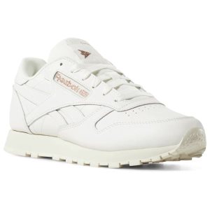 Reebok Classic Leather Turnschuhe Damen - Rosa Gold/Weiß - DE 450-SZX